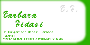 barbara hidasi business card